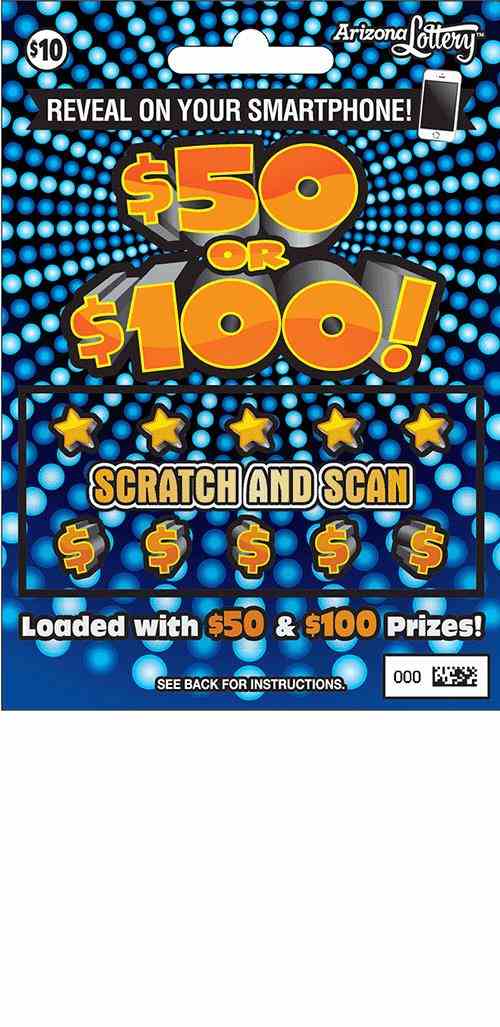 $50 or $100 Scratch & Scan scratchcard - game number #7101 - front