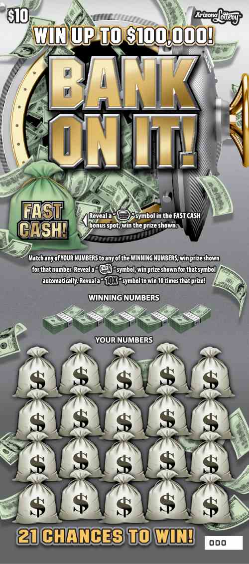 Bank On It scratchcard - game number #1486 - front