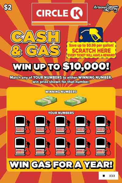 Circle K Cash And Gas scratchcard - game number #1524 - front