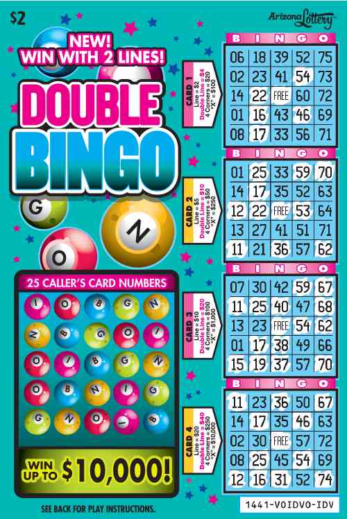 Double Bingo scratchcard - game number #1441 - front