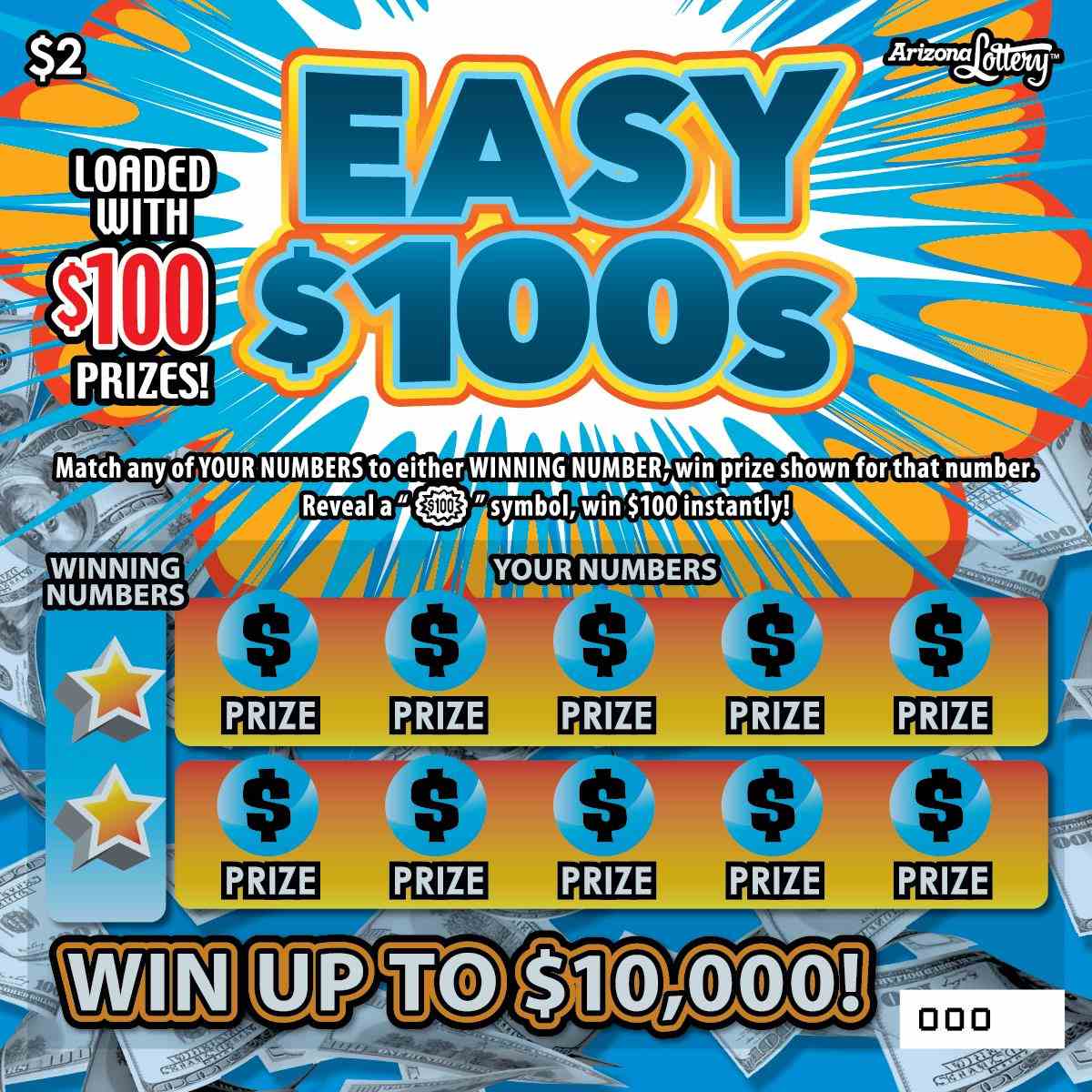 Easy $100S scratchcard - game number #1487 - front