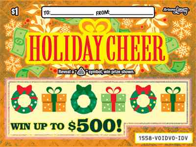 Holiday Cheer scratchcard - game number #1558 - front