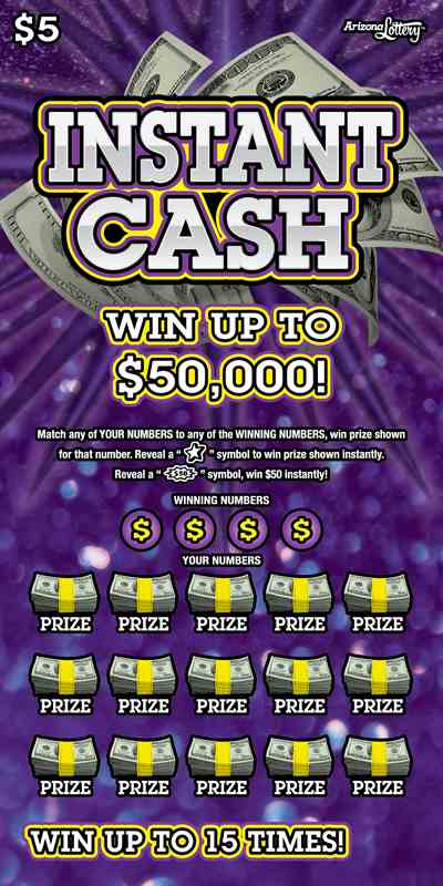 Instant Cash scratchcard - game number #1492 - front