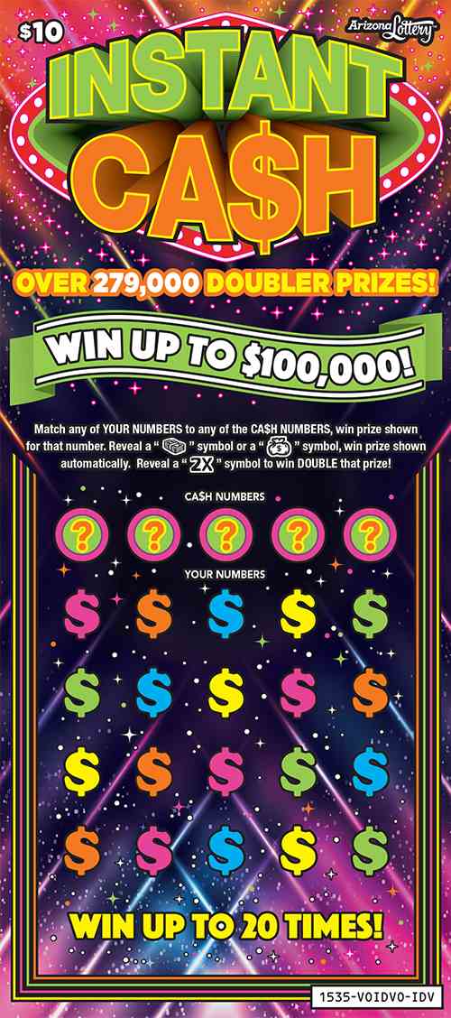 Instant Cash scratchcard - game number #1535 - front