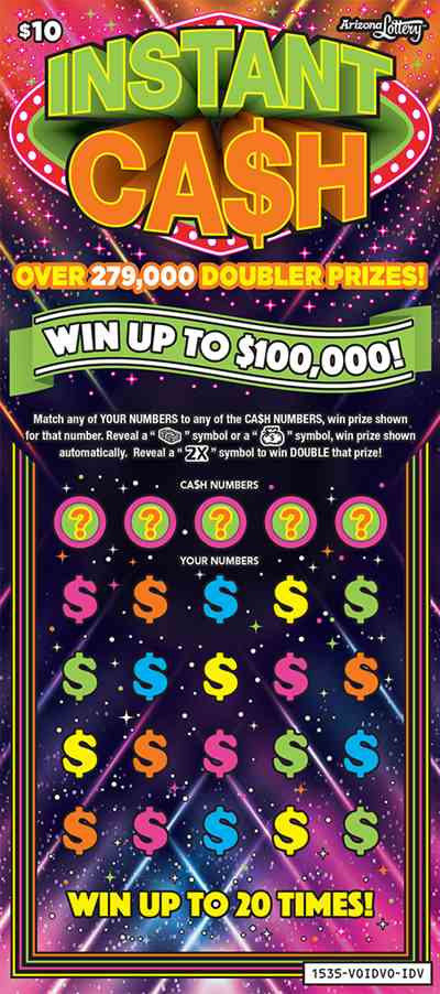 Instant Cash scratchcard - game number #1535 - front