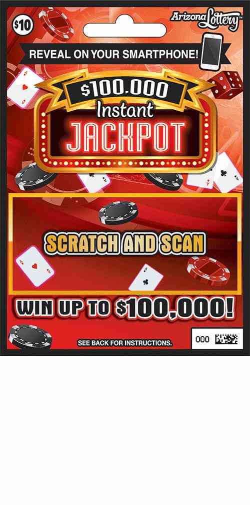 Instant Jackpot Scratch & Scan scratchcard - game number #7104 - front