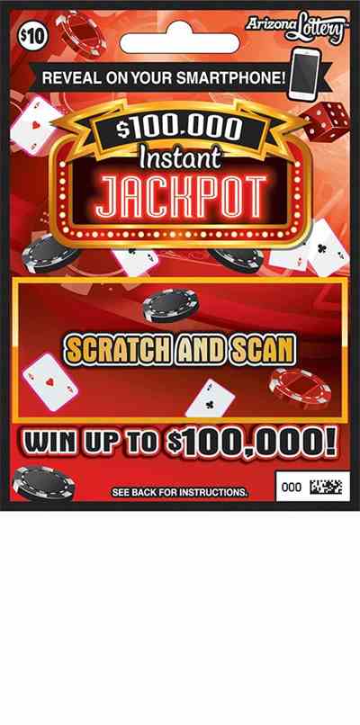 Instant Jackpot Scratch & Scan scratchcard - game number #7104 - front