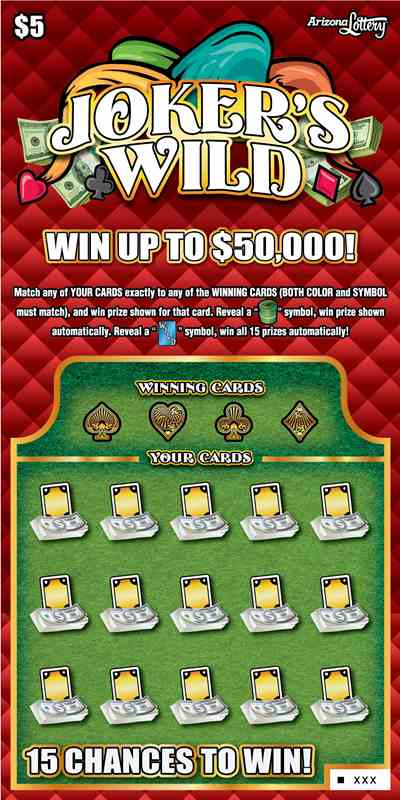 Joker's Wild scratchcard - game number #1413 - front