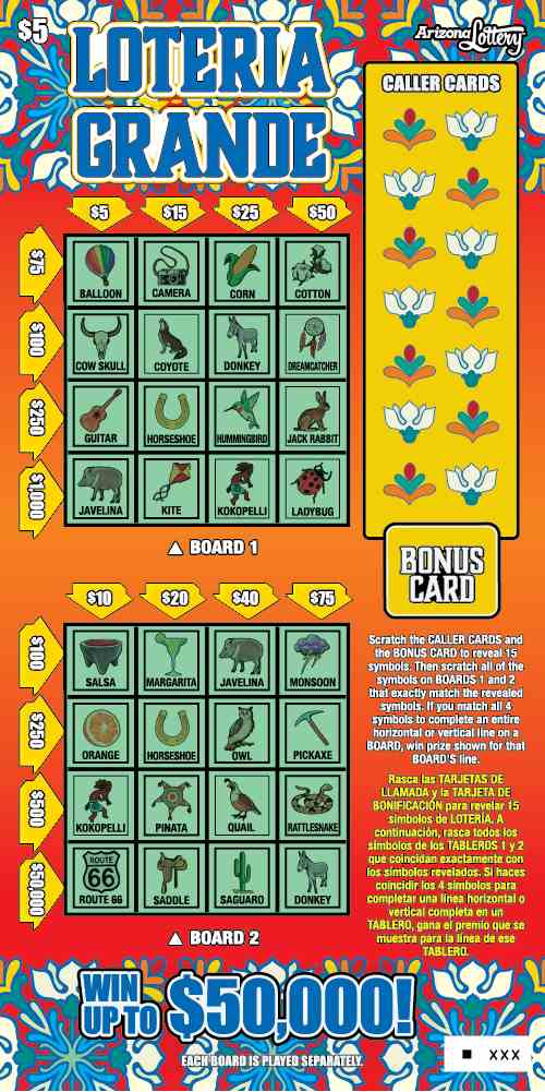 Lotería Grande scratchcard - game number #1497 - front