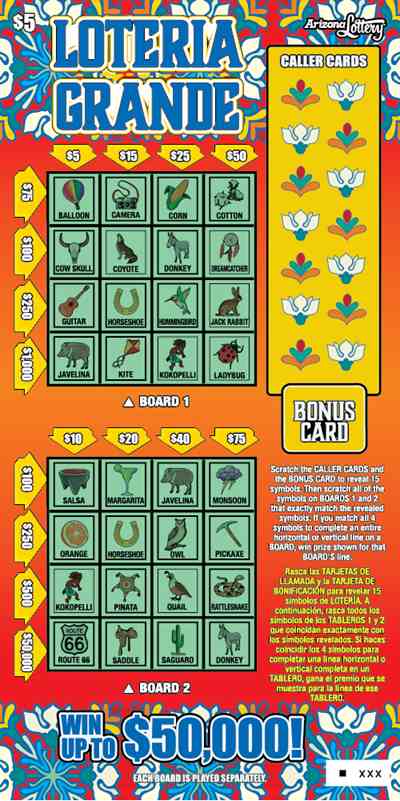 Lotería Grande scratchcard - game number #1497 - front