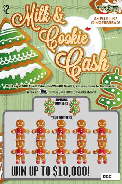 Milk & Cookie Cash scratchcard - game number #1463 - front