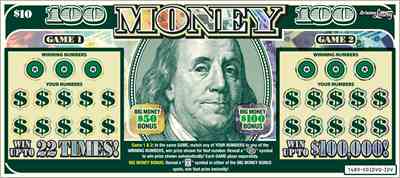 Money scratchcard - game number #1489 - front