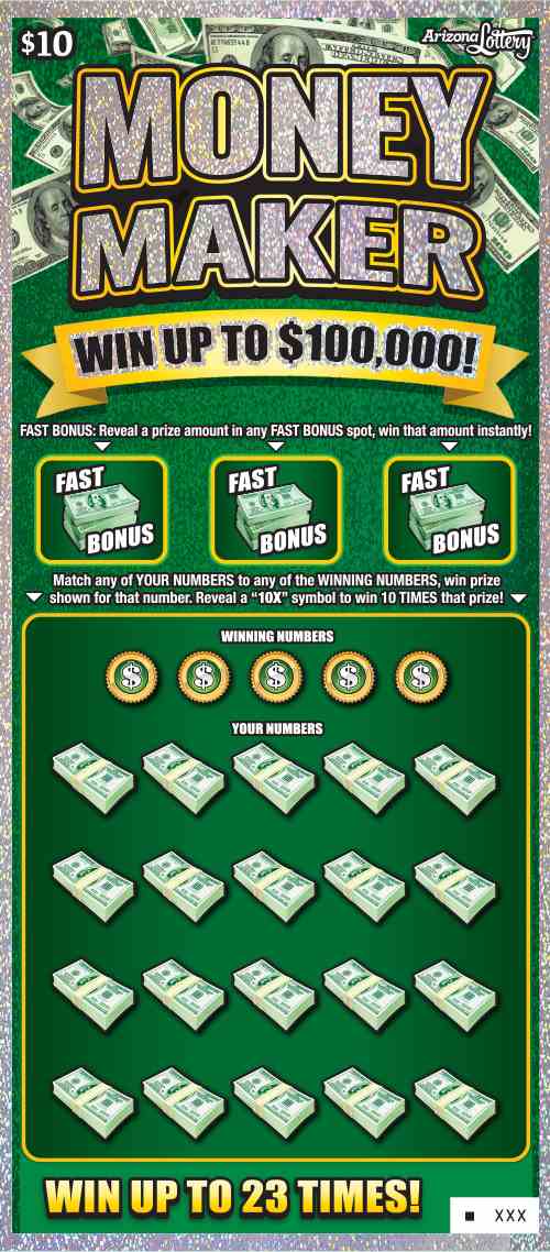 Money Maker scratchcard - game number #1476 - front