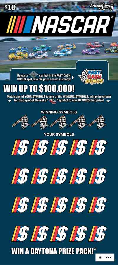 Nascar® scratchcard - game number #1495 - front