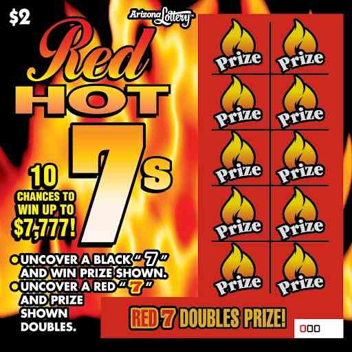 Red Hot 7s scratchcard - game number #1410 - front