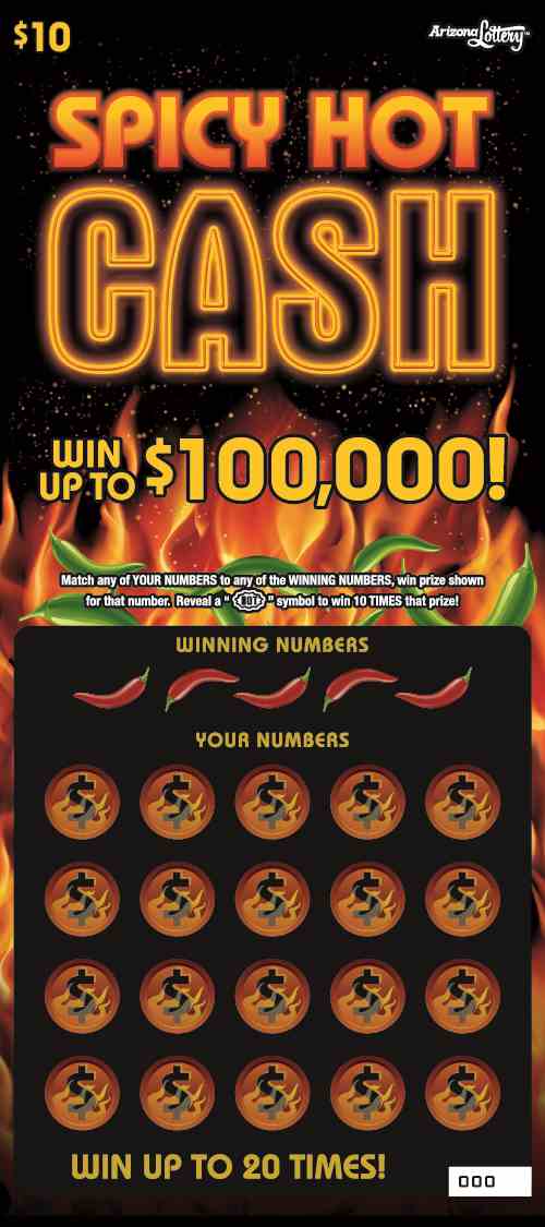 Spicy Hot Cash scratchcard - game number #1451 - front