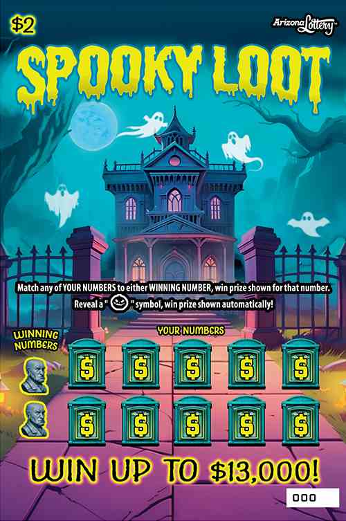 Spooky Loot scratchcard - game number #1547 - front