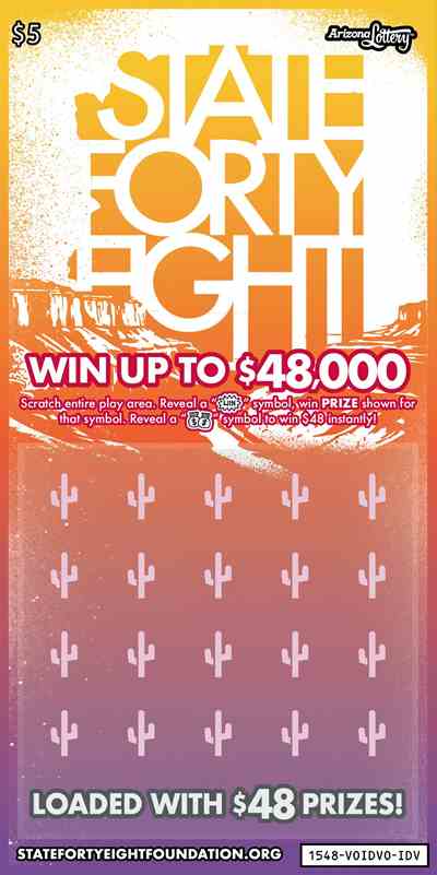 State Forty Eight scratchcard - game number #1548 - front