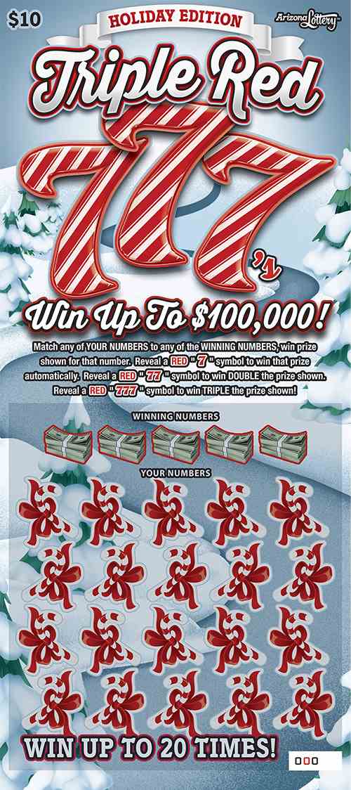 Triple Red 7'S scratchcard - game number #1508 - front