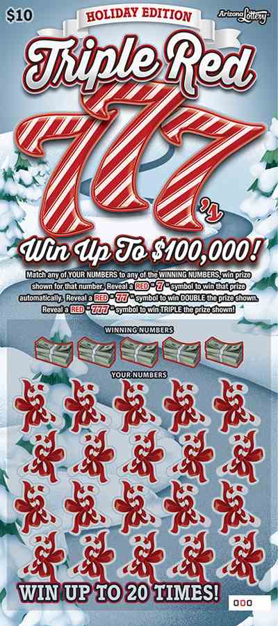 Triple Red 7'S scratchcard - game number #1508 - front
