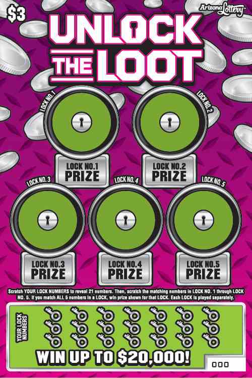 Unlock the Loot scratchcard - game number #1445 - front