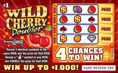 Wild Cherry Doubler scratchcard - game number #1405 - front