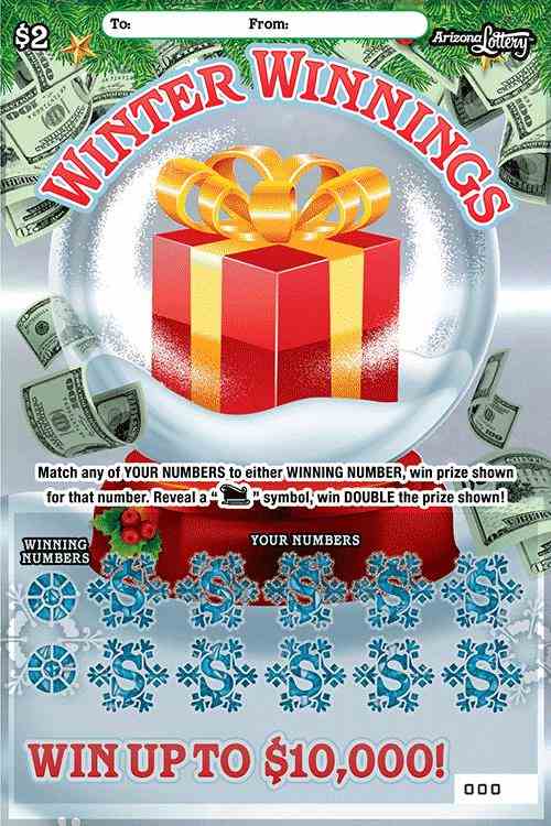 Winter Winnings scratchcard - game number #1505 - front