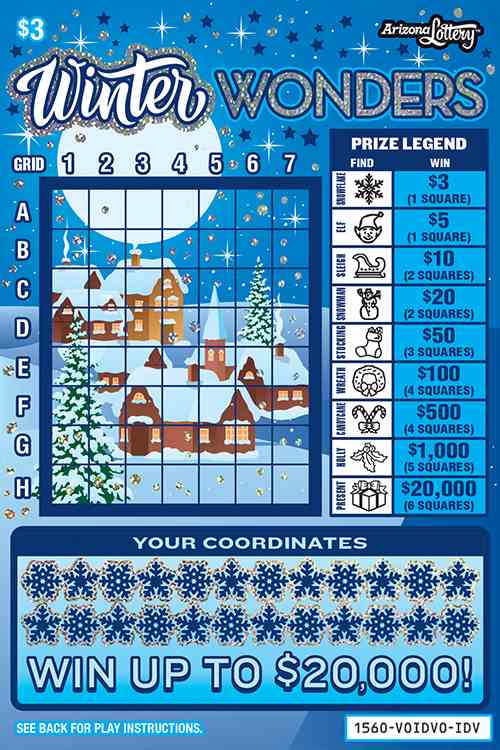 Winter Wonders scratchcard - game number #1560 - front