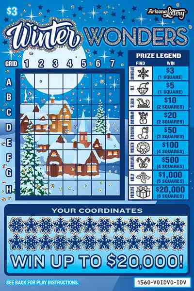 Winter Wonders scratchcard - game number #1560 - front