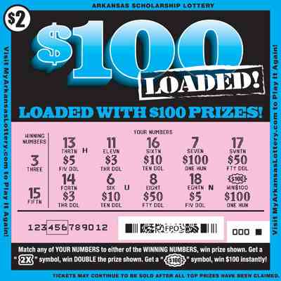 $100 Loaded! scratchcard - game number #794 - front-scratched