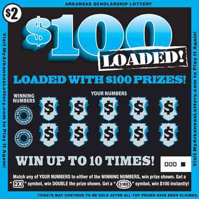$100 Loaded! scratchcard - game number #794 - front