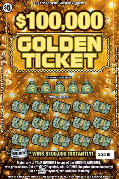 $100,000 Golden Ticket scratchcard - game number #841 - front