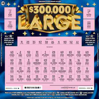 $300,000 Large scratchcard - game number #784 - front-scratched