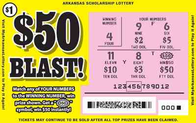 $50 Blast! scratchcard - game number #793 - front-scratched
