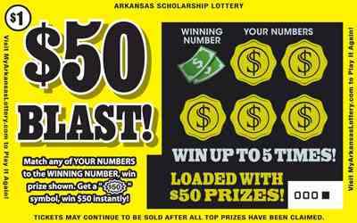 $50 Blast! scratchcard - game number #793 - front