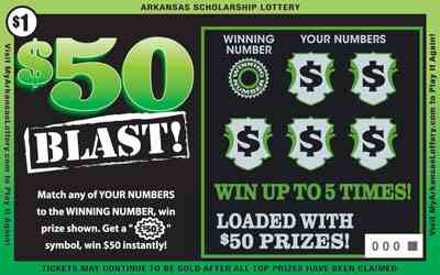 $50 Blast! scratchcard - game number #900 - front