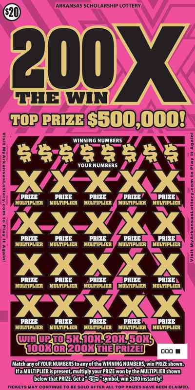 200X The Win scratchcard - game number #779 - front