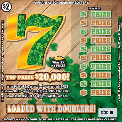 7 scratchcard - game number #834 - front