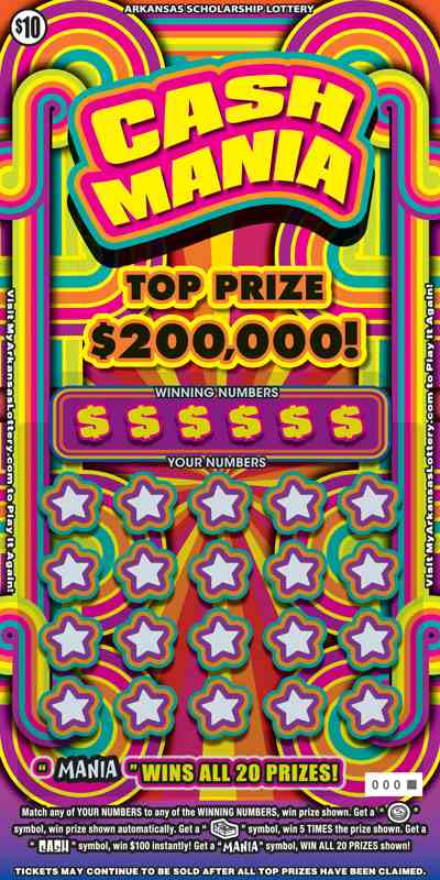 Cash Mania scratchcard - game number #899 - front