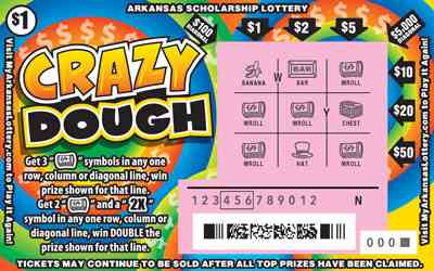 Crazy Dough scratchcard - game number #896 - front-scratched