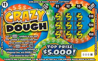 Crazy Dough scratchcard - game number #896 - front