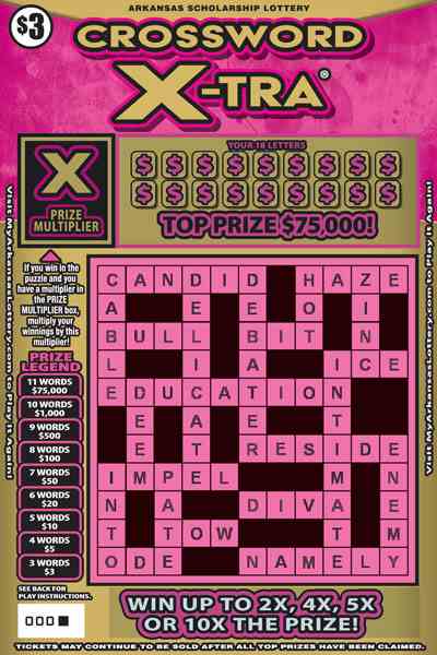 Crossword X-Tra® scratchcard - game number #848 - front