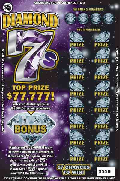 Diamond 7S scratchcard - game number #894 - front