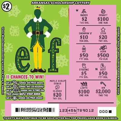 Elf scratchcard - game number #865 - front-scratched