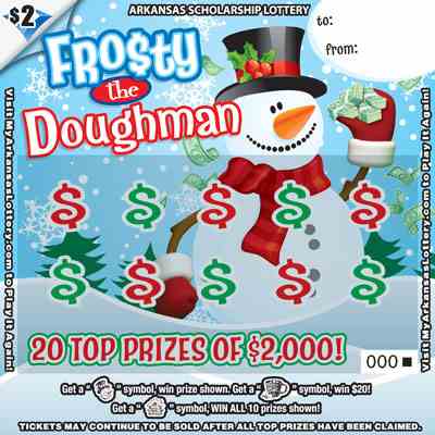 Fro$Ty The Doughman scratchcard - game number #812 - front