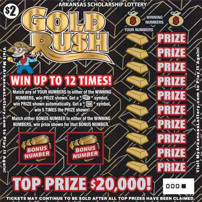 Gold Rush scratchcard - game number #808 - front
