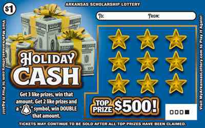 Holiday Cash scratchcard - game number #864 - front