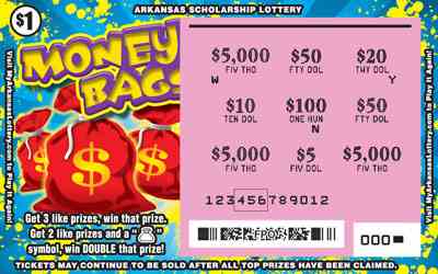 Money Bags scratchcard - game number #843 - front-scratched