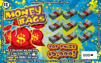Money Bags scratchcard - game number #843 - front