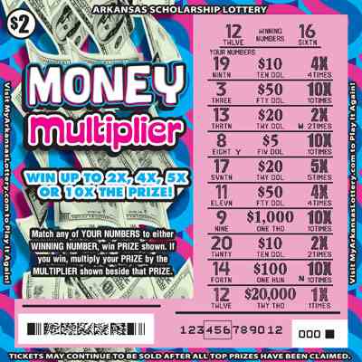 Money Multiplier scratchcard - game number #869 - front-scratched